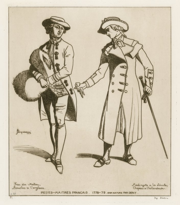 Franske dandies, 1778-79 av French School