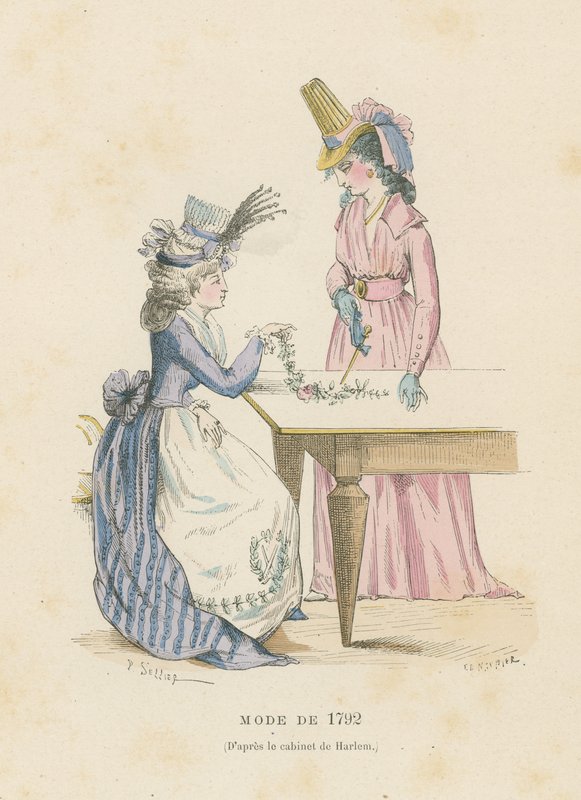 Fransk mote fra 1792 av French School