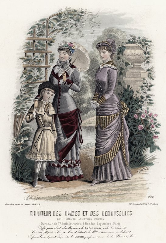 Fransk moteplate, sent på 1800-tallet av French School