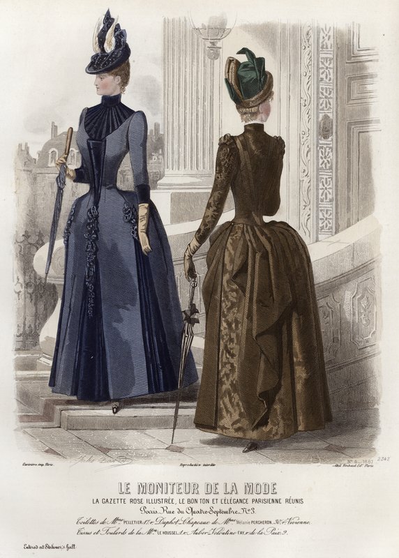 Fransk moteplate, sent på 1800-tallet av French School