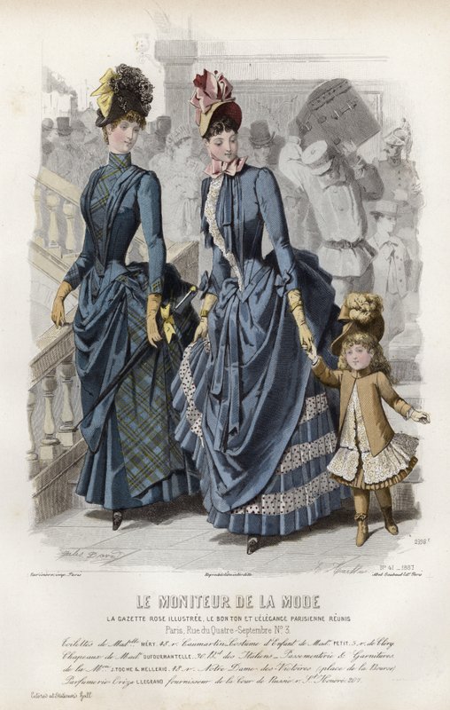 Fransk moteplate, sent på 1800-tallet av French School
