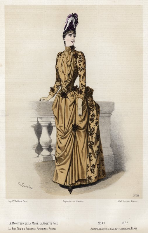 Fransk moteplate, sent på 1800-tallet av French School