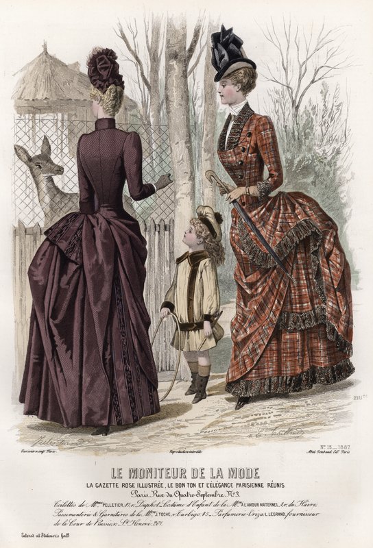 Fransk moteplate, sent på 1800-tallet av French School