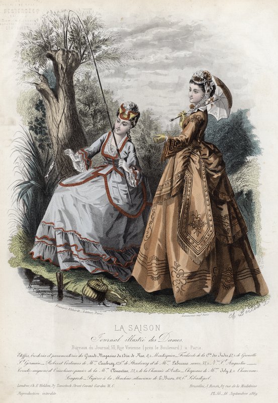 Fransk moteplate, sent på 1800-tallet av French School
