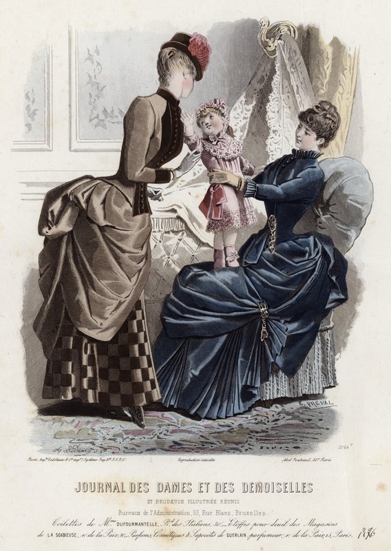 Fransk moteplate, sent på 1800-tallet av French School
