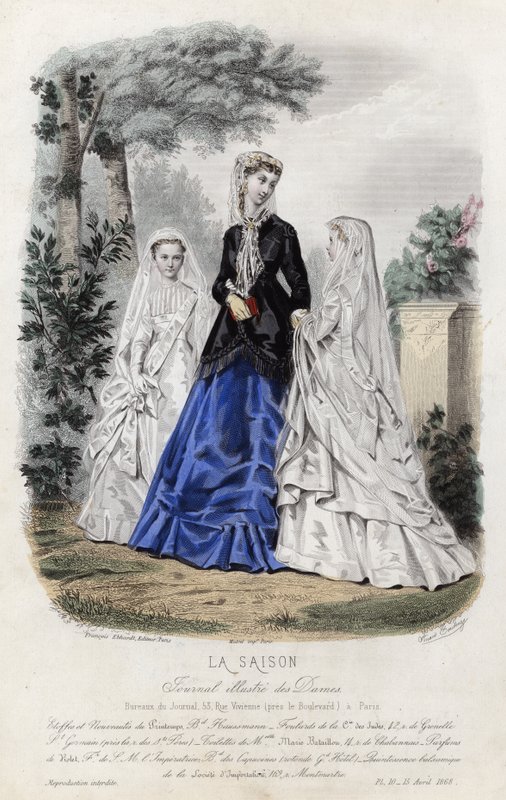 Fransk moteplate, sent på 1800-tallet av French School