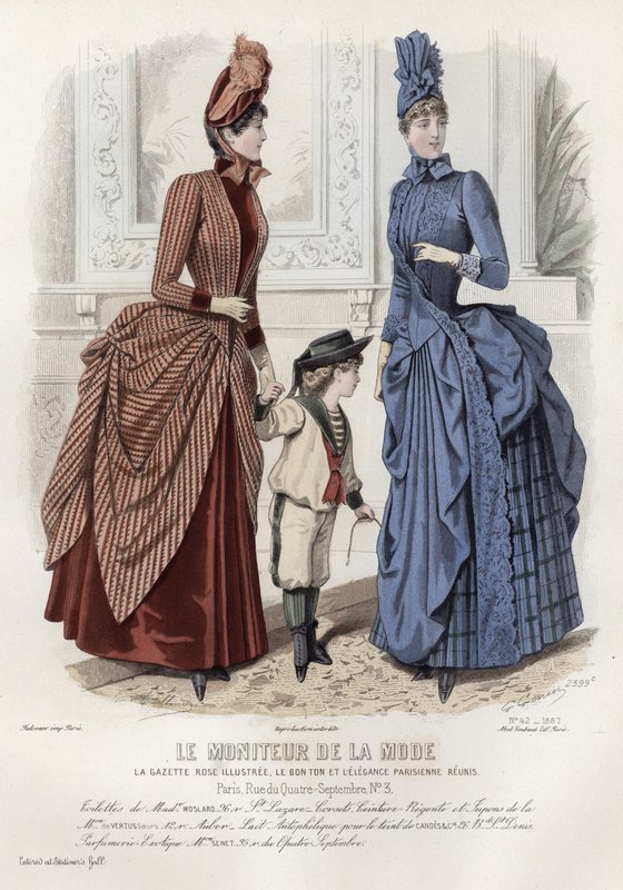 Fransk moteplate, sent på 1800-tallet av French School