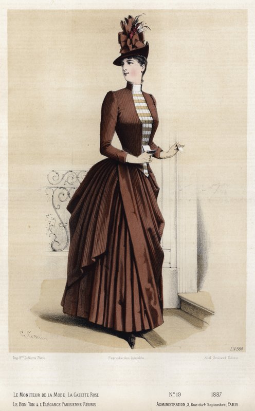 Fransk moteplate, sent på 1800-tallet av French School