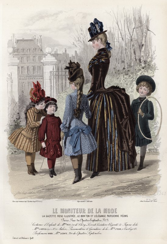 Fransk moteplate, sent på 1800-tallet av French School