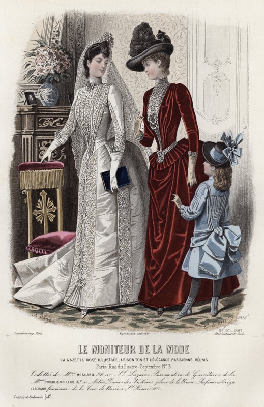 Fransk moteplate, sent på 1800-tallet av French School