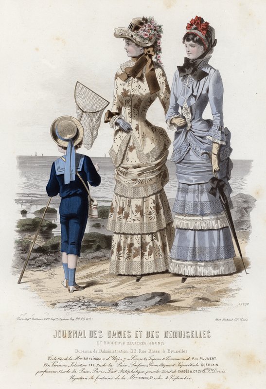 Fransk moteplate, sent på 1800-tallet av French School