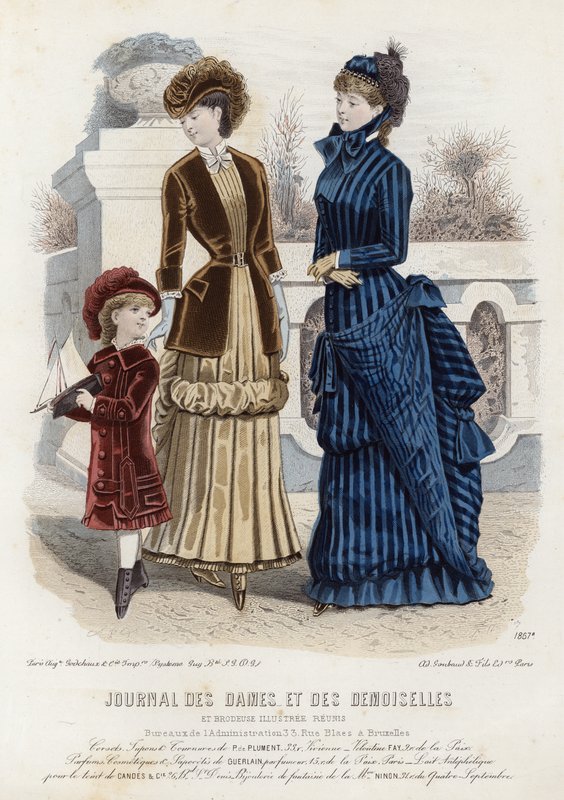 Fransk moteplate, sent på 1800-tallet av French School