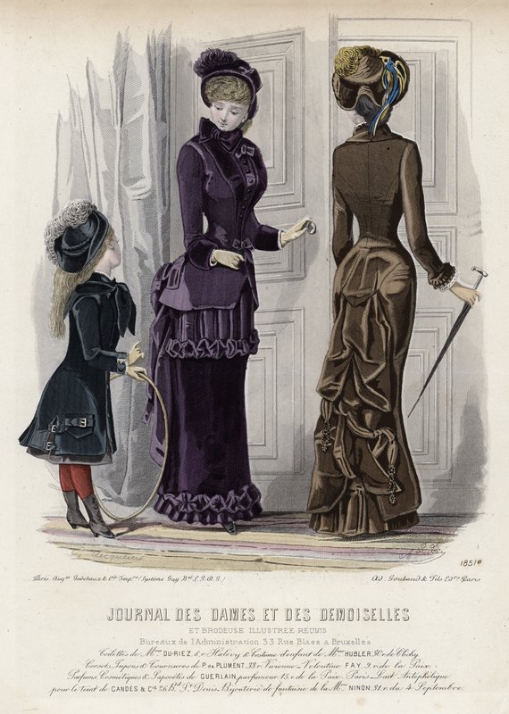 Fransk moteplate, sent på 1800-tallet av French School