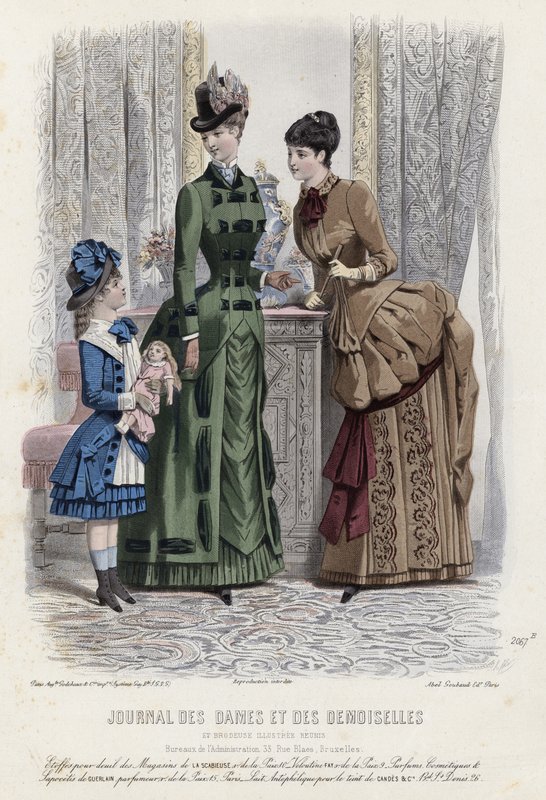 Fransk moteplate, sent på 1800-tallet av French School