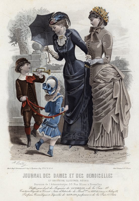 Fransk moteplate, sent på 1800-tallet av French School