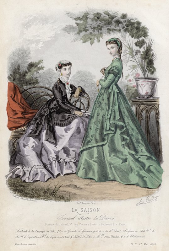 Fransk moteplate, sent på 1800-tallet av French School