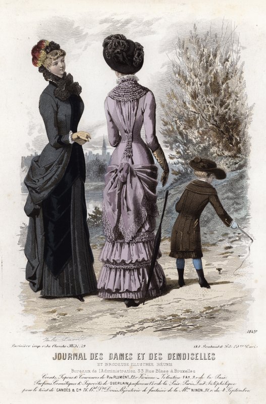 Fransk moteplate, sent på 1800-tallet av French School