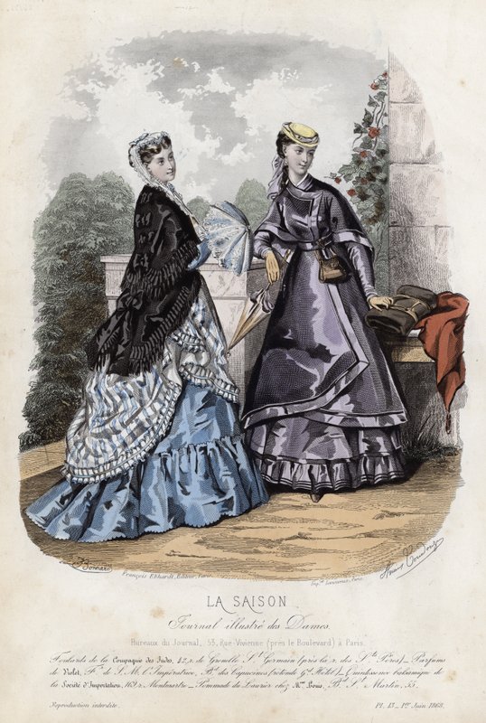 Fransk moteplate, sent på 1800-tallet av French School