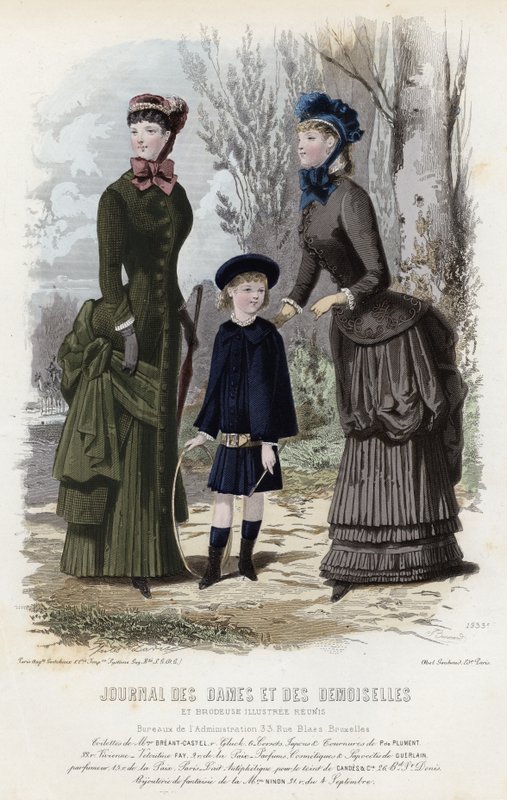 Fransk moteplate, sent på 1800-tallet av French School