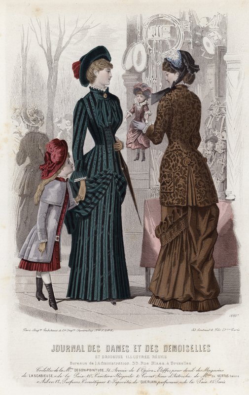 Fransk moteplate, sent på 1800-tallet av French School
