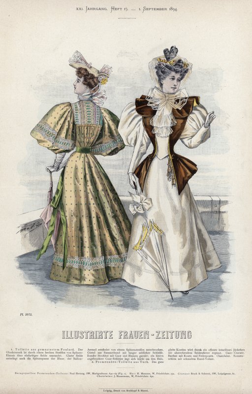 Fransk moteplate, sent på 1800-tallet av French School