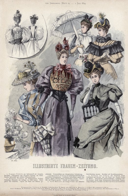 Fransk moteplate, sent på 1800-tallet av French School