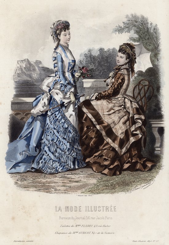 Fransk moteplate, sent på 1800-tallet av French School