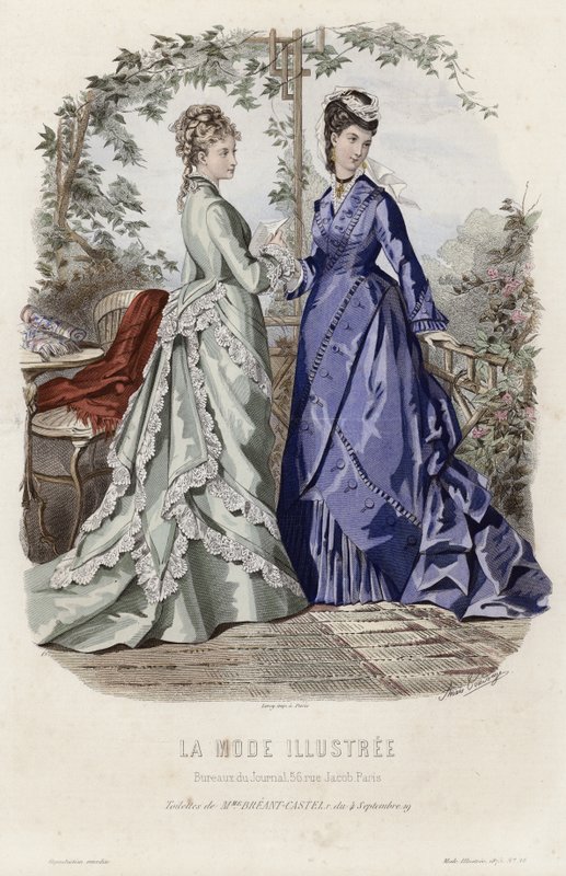 Fransk moteplate, sent på 1800-tallet av French School