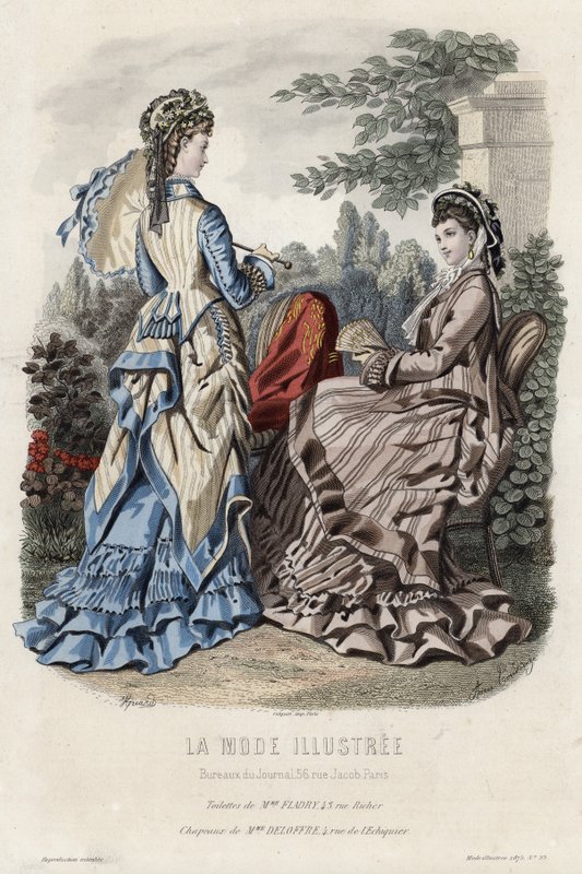 Fransk moteplate, sent på 1800-tallet av French School