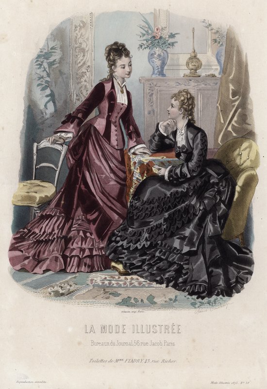Fransk moteplate, sent på 1800-tallet av French School
