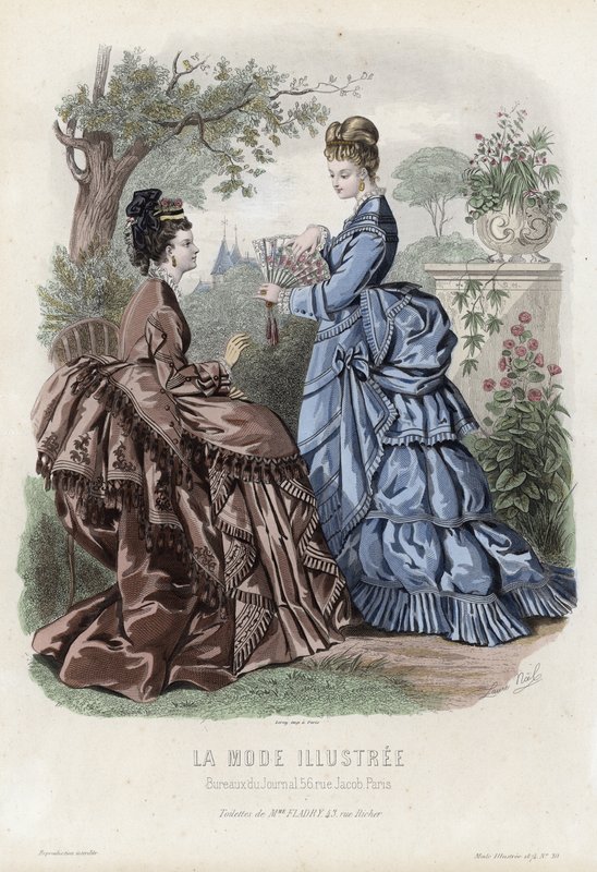 Fransk moteplate, sent på 1800-tallet av French School