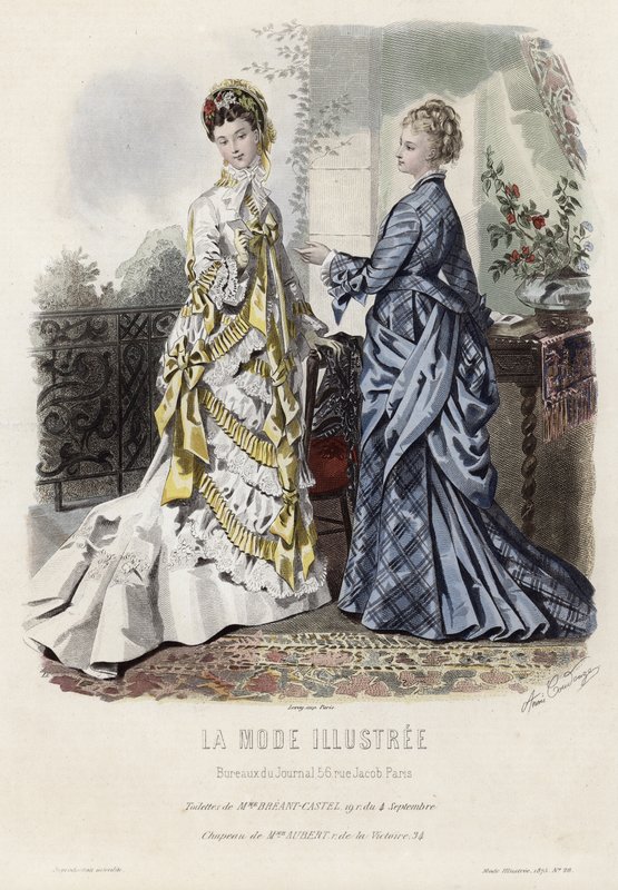 Fransk moteplate, sent på 1800-tallet av French School