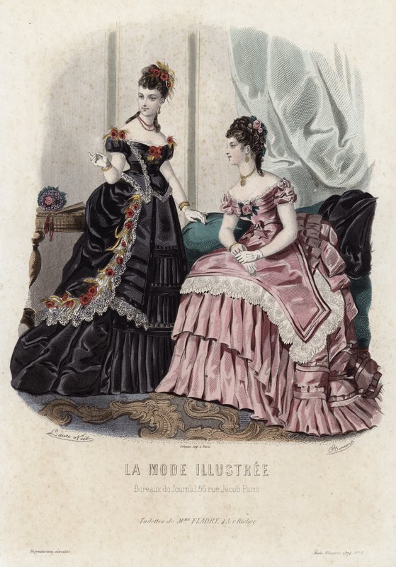 Fransk moteplate, sent på 1800-tallet av French School