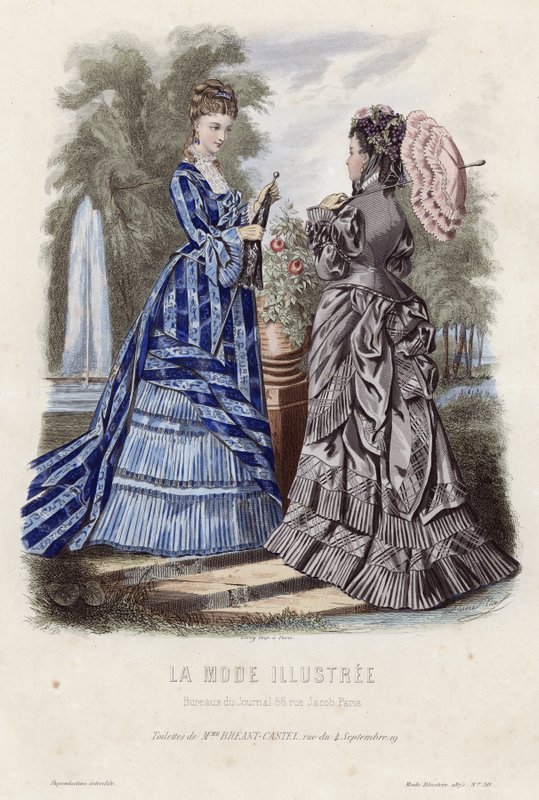 Fransk moteplate, sent på 1800-tallet av French School