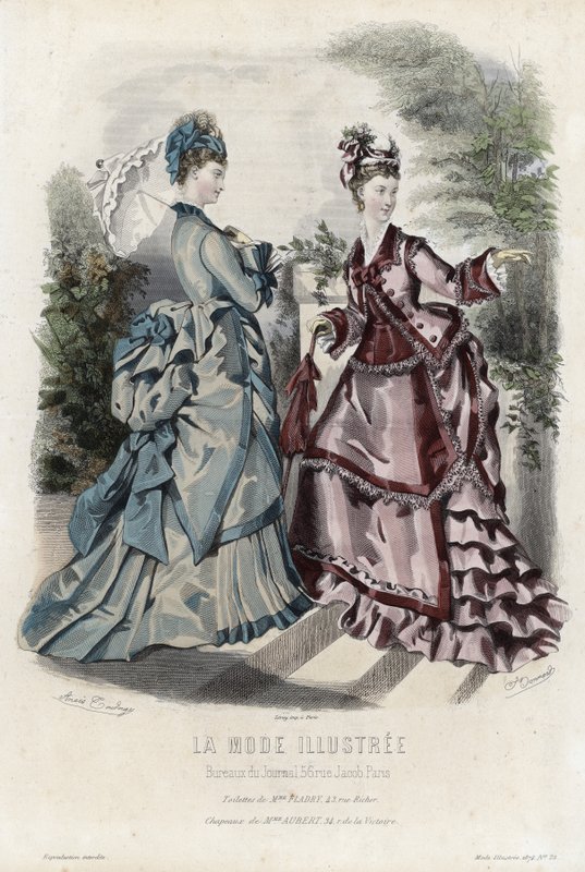 Fransk moteplate, sent på 1800-tallet av French School