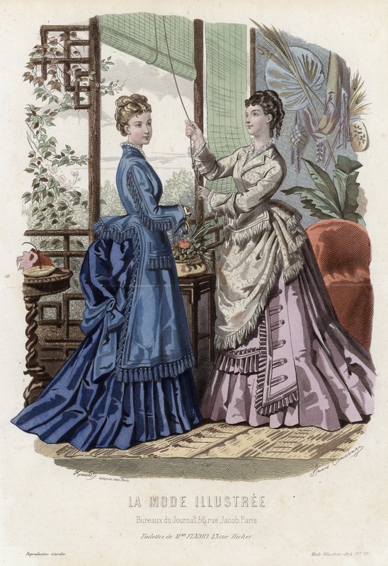 Fransk moteplate, sent på 1800-tallet av French School