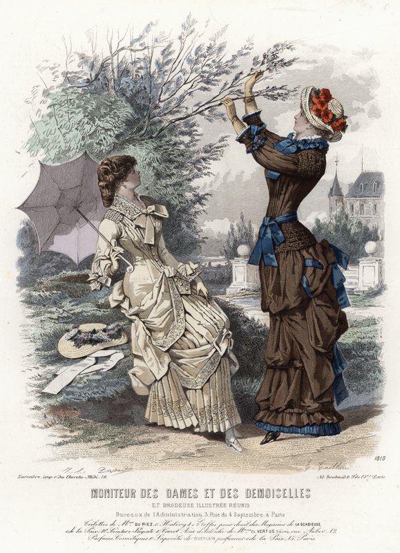 Fransk moteplate, sent på 1800-tallet av French School