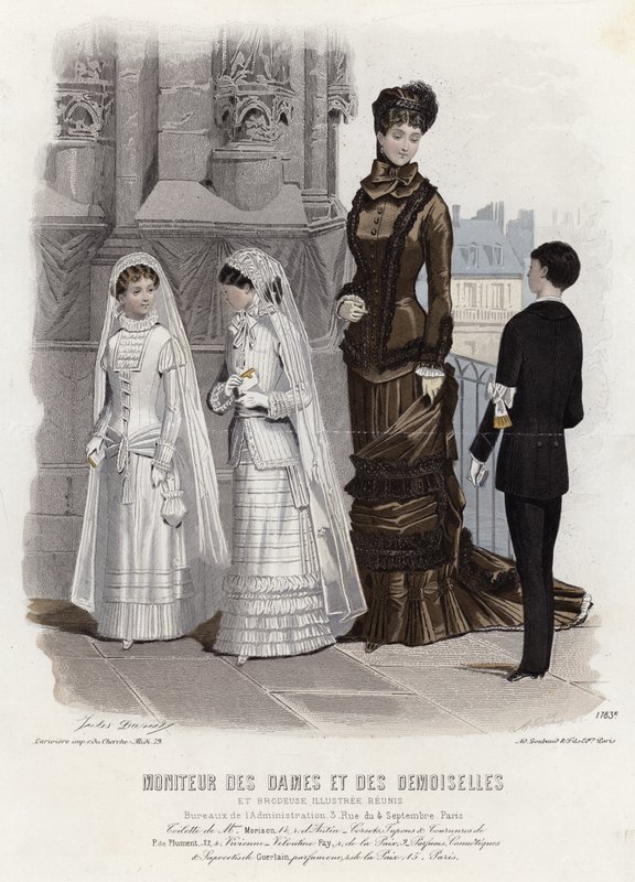 Fransk moteplate, sent på 1800-tallet av French School