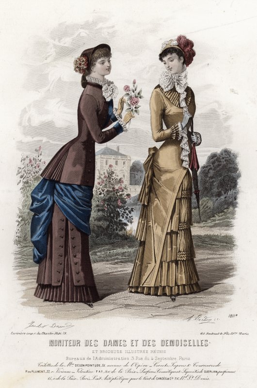 Fransk moteplate, sent på 1800-tallet av French School