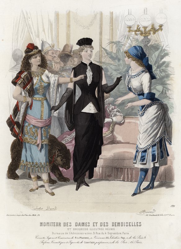 Fransk moteplate, sent på 1800-tallet av French School