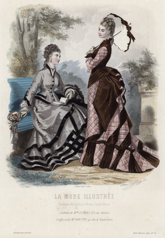 Fransk moteplate, sent på 1800-tallet av French School