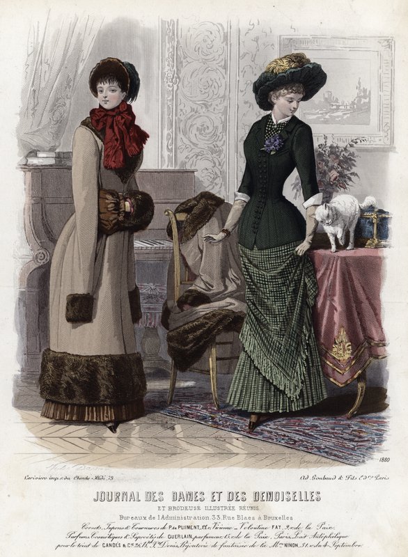 Fransk moteplate, sent på 1800-tallet av French School