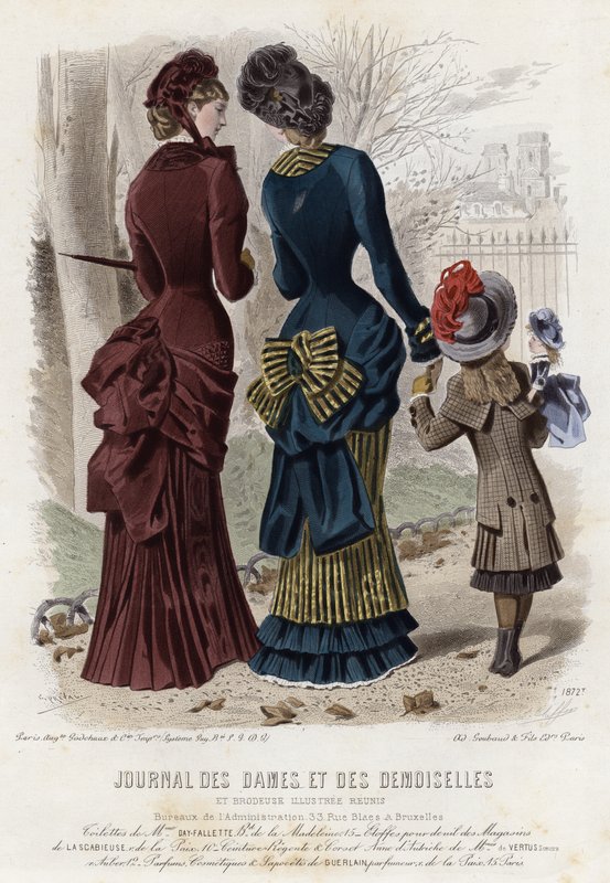 Fransk moteplate, sent på 1800-tallet av French School