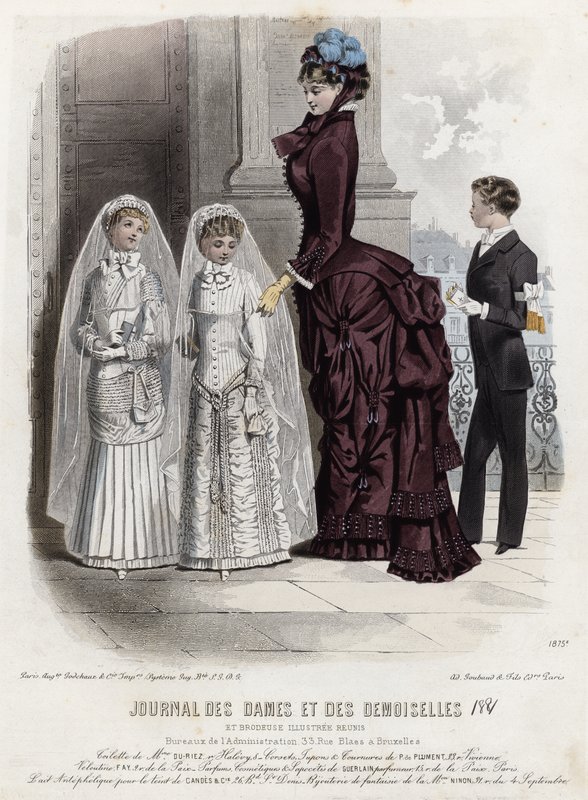 Fransk moteplate, sent på 1800-tallet av French School