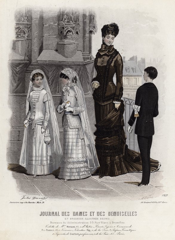 Fransk moteplate, sent på 1800-tallet av French School