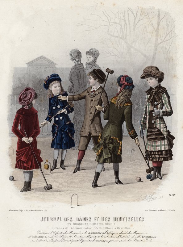 Fransk moteplate, sent på 1800-tallet av French School