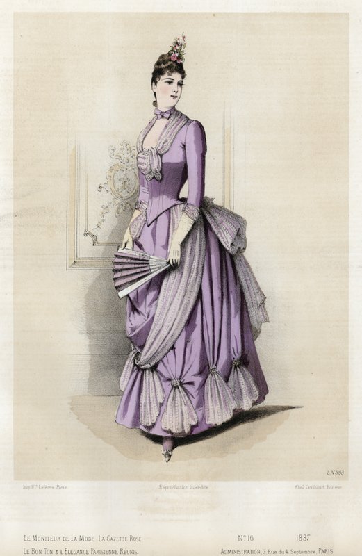 Fransk moteplate, sent på 1800-tallet av French School