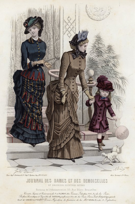 Fransk moteplate, sent på 1800-tallet av French School