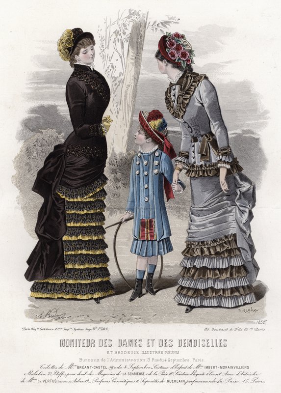 Fransk moteplate, sent på 1800-tallet av French School
