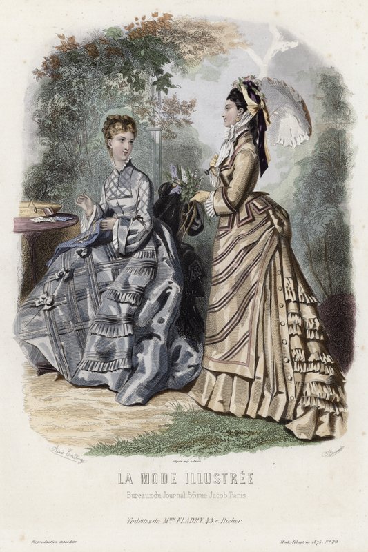 Fransk moteplate, sent på 1800-tallet av French School